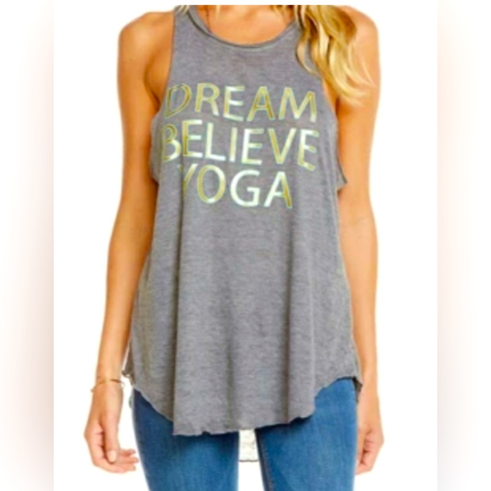 Chaser Gray Muscle Tee Relaxed Fit Sleeveless